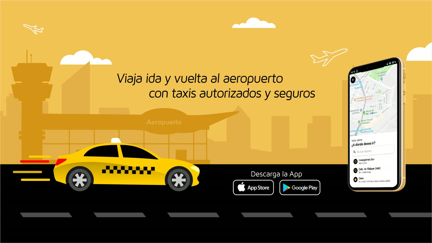 Aplicación móvil aircab para viajes aeropuerto–ciudad